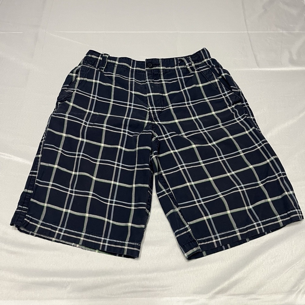 Y2k Aeropostale Shorts Men's Size 28 Blue Plaid Cotton Beach Skate Preppy